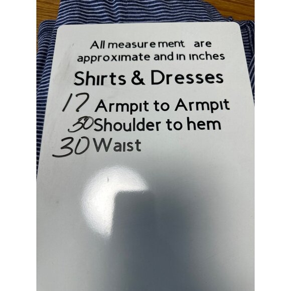 T by Talbots Tie Front Striped Maxi Dress Blue and White Size Petite S - Picture 10 of 10